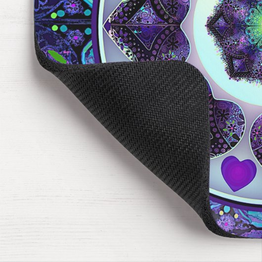 Paarse paraplu & harten .7 muismat (Hoek)