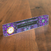 Paarse paraplu & harten .7 naambordje (Zijkant)