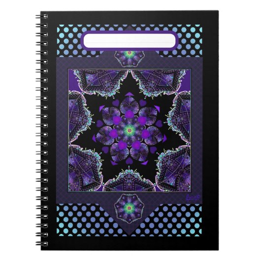 Paarse paraplu & harten .7 notitieboek (Voorkant)