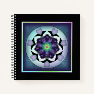 Paarse paraplu & harten .7 notitieboek