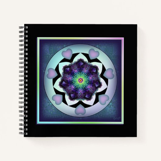 Paarse paraplu & harten .7 notitieboek (Voorkant)