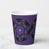 Paarse paraplu & harten .7 papieren bekers (Voorkant)