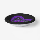 Paarse paraplu & harten .7 papieren kommen (Gebogen)