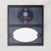 Paarse paraplu & harten .7 plaatskaartje (Buitenkant ongevouwen)