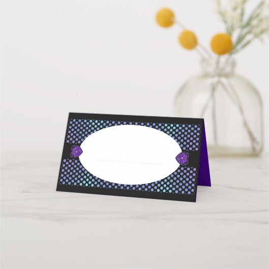 Paarse paraplu & harten .7 plaatskaartje (Voorkant)