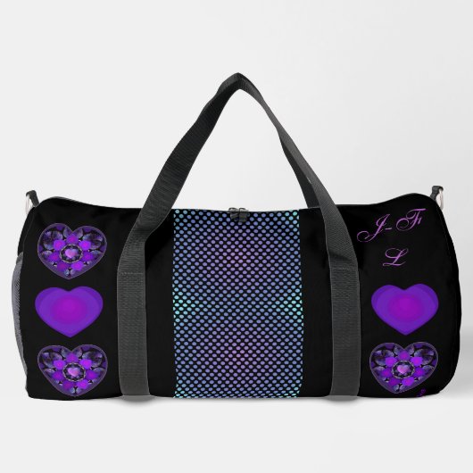 Paarse paraplu & harten .7 plunjezak (Achterkant)