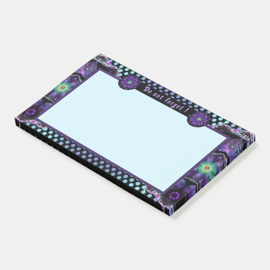 Paarse paraplu & harten .7 post-it® notes (Schuin)