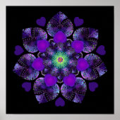 Paarse paraplu & harten .7 poster (Voorkant)