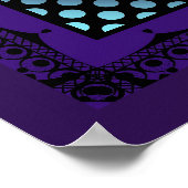 Paarse paraplu & harten .7 poster (Hoek)