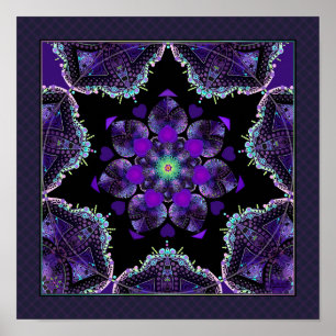 Paarse paraplu & harten .7 poster