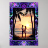 Paarse paraplu & harten .7 poster (Voorkant)