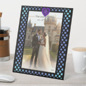 Paarse paraplu & harten .7 reclamebord met voetstuk (Insitu)