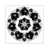 Paarse paraplu & harten .7 rubberstempel (Afrduk)