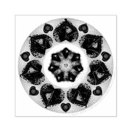 Paarse paraplu & harten .7 rubberstempel