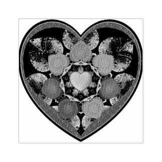 Paarse paraplu & harten .7 rubberstempel