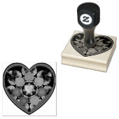 Paarse paraplu & harten .7 rubberstempel (Gestempeld)