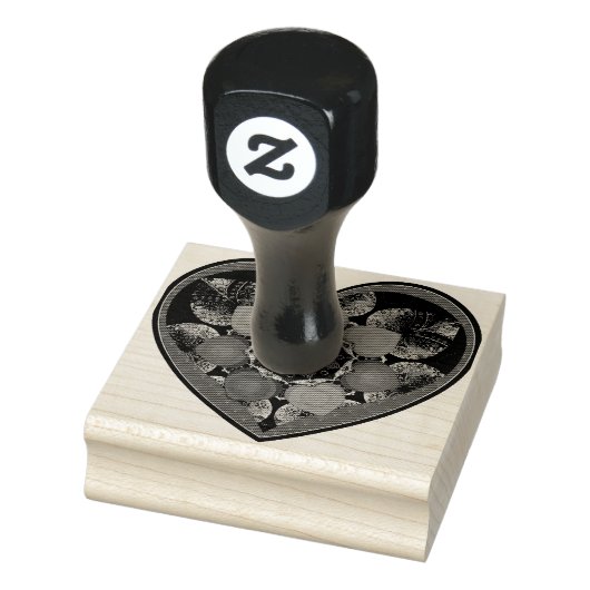 Paarse paraplu & harten .7 rubberstempel (Stempel)