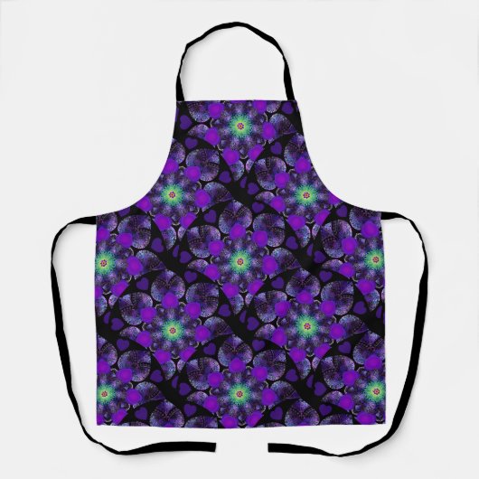 Paarse paraplu & harten .7 schort (Voorkant)