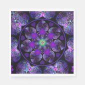 Paarse paraplu & harten.7 servet (Voorkant)