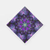 Paarse paraplu & harten.7 servet (Hoek)