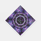 Paarse paraplu & harten.7 servet (Hoek)