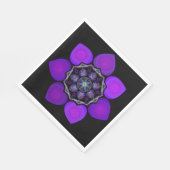 Paarse paraplu & harten .7 servet (Hoek)