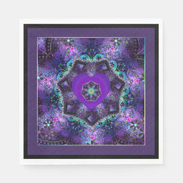 Paarse paraplu & harten .7 servet