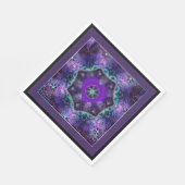 Paarse paraplu & harten .7 servet (Hoek)