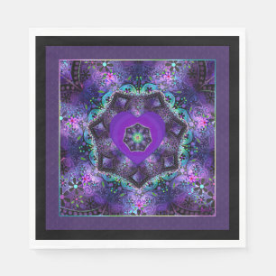 Paarse paraplu & harten .7 servet