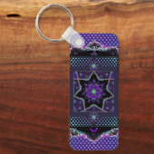 Paarse Paraplu & harten .7 Sleutelhanger (Voorkant)