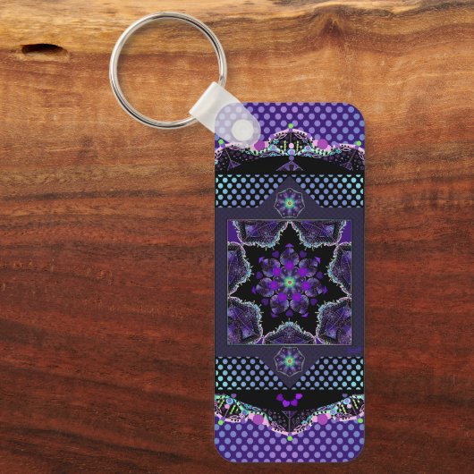 Paarse Paraplu & harten .7 Sleutelhanger (Voorkant)