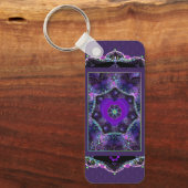 Paarse Paraplu & harten .7 Sleutelhanger (Voorkant)