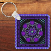 Paarse Paraplu & harten .7 Sleutelhanger (Voorkant)