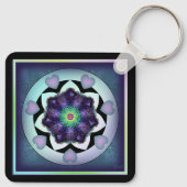 Paarse Paraplu & harten .7 Sleutelhanger (Achterkant)