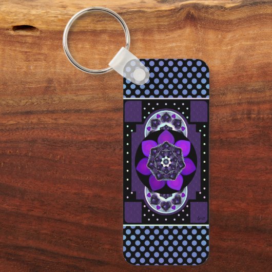 Paarse Paraplu & harten .7 Sleutelhanger (Voorkant)