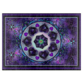 Paarse paraplu & harten .7 snijplank (Voorkant)