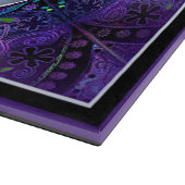 Paarse paraplu & harten .7 snijplank (Hoek)