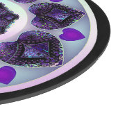 Paarse paraplu & harten .7 snijplank (Hoek)