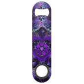 Paarse paraplu & harten .7 speed flessenopener (Voorkant)