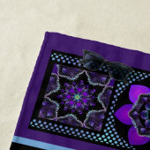 Paarse paraplu & harten .7 strandlaken (In situ)