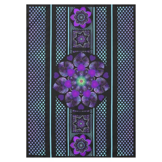 Paarse paraplu & harten .7 tafelkleed (Voorkant)