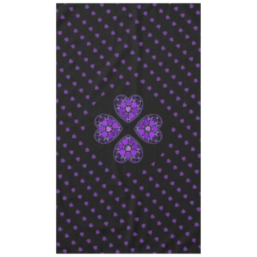 Paarse paraplu & harten .7 tafelkleed (Voorkant)