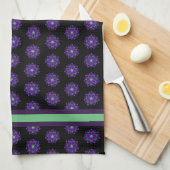 Paarse paraplu & harten .7 theedoek (Quarter Fold)