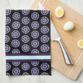 Paarse paraplu & harten .7 theedoek (Quarter Fold)