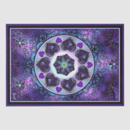 Paarse paraplu & harten .7 tissuepapier