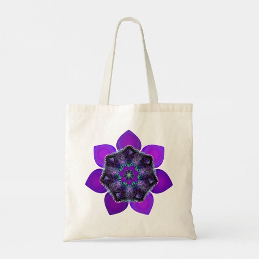 Paarse paraplu & harten .7 tote bag (Achterkant)