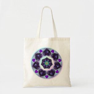 Paarse paraplu & harten .7 tote bag
