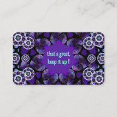 Paarse paraplu & harten .7 visitekaartje (Achterkant)