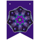 Paarse paraplu & harten .7 vlaggetjes (Eerste vlag)