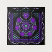 Paarse paraplu & harten .7 wandkleed (Voorkant)